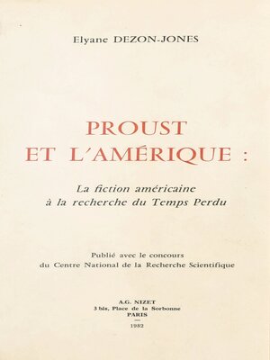 cover image of Proust et l'Amérique